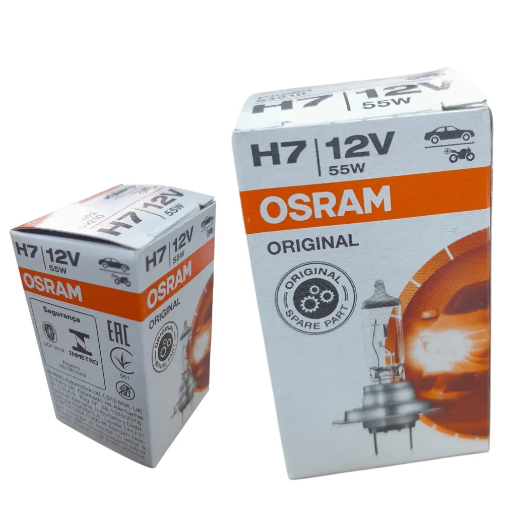 (64210)  ألمانى (أوسرام) H7 لمبة (هالوجين) زئبق 2 شوكة 12 فولت 55 وات