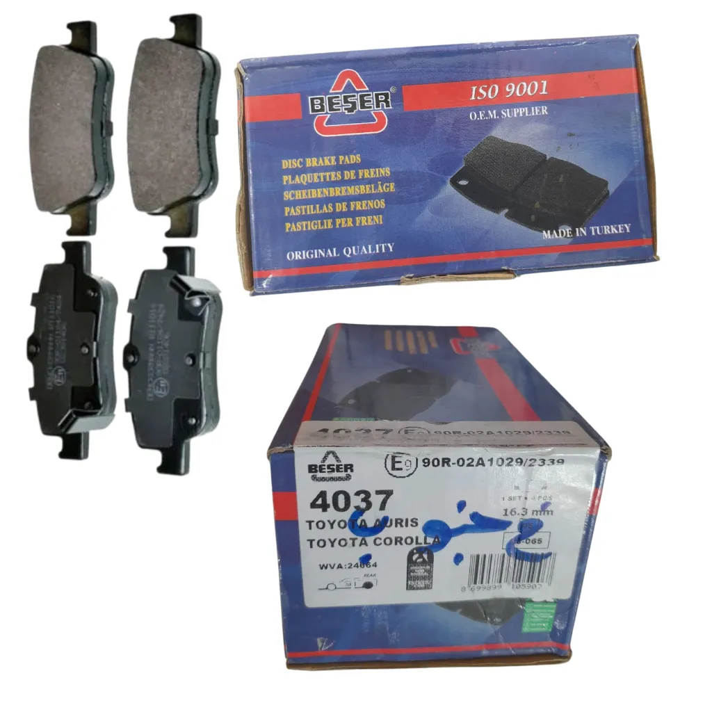 Brake Pads Rear Toyota South Africa / Yaris [Beser](made in Turkey)(4037)