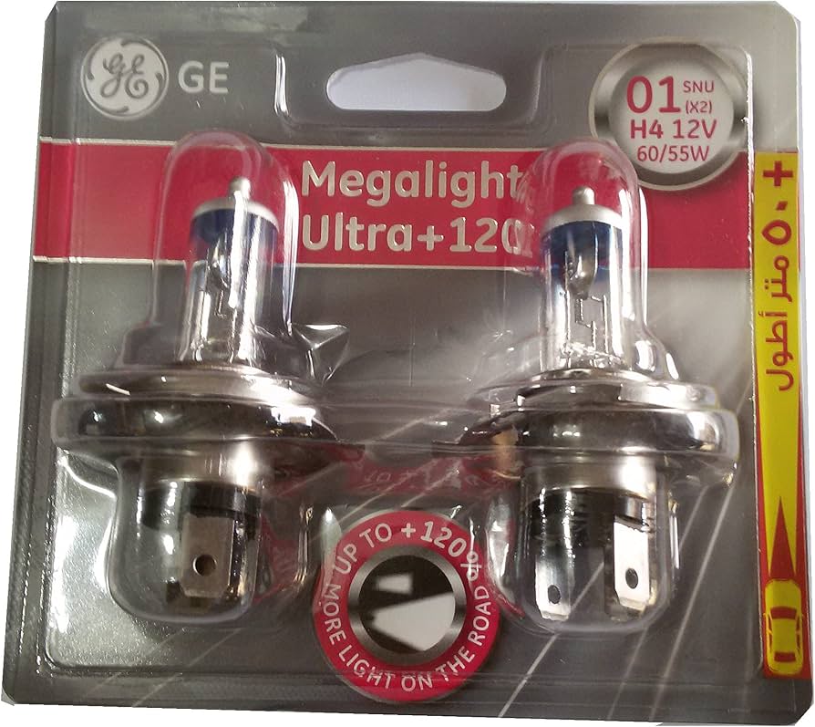 [L056] Lamp Halogen Kit Megalight Ultra H4 12V 60/55W + 130% Blister Packing GE-