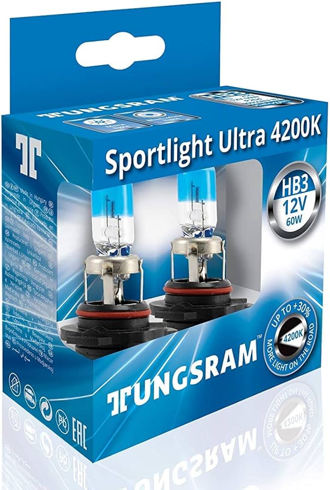 Lamp Halogen Kit 9005 4200 K + 30% [Tungsram] (Made in Hungary)
