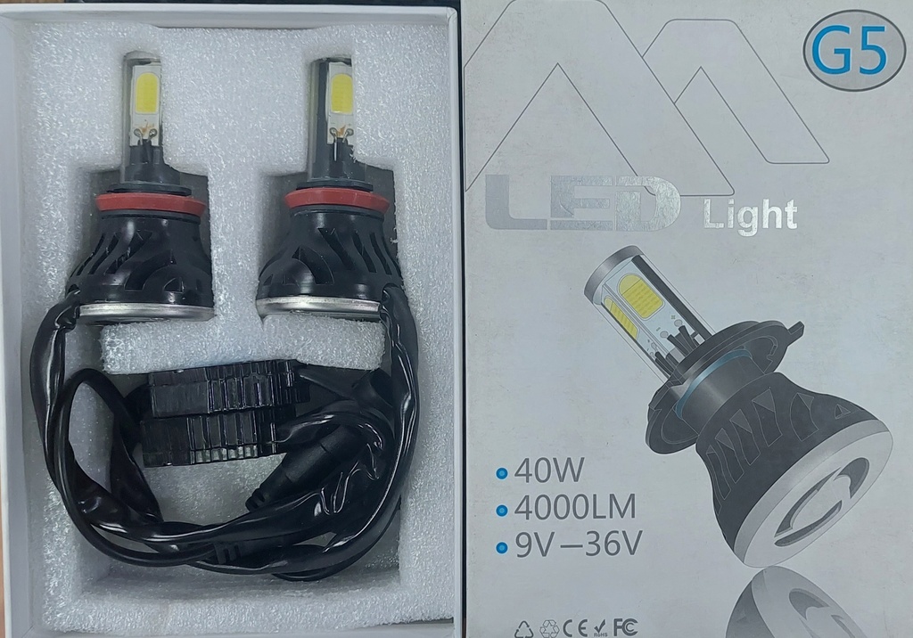 طقم لمبات H11 G5 12V 40W صنع في الصين