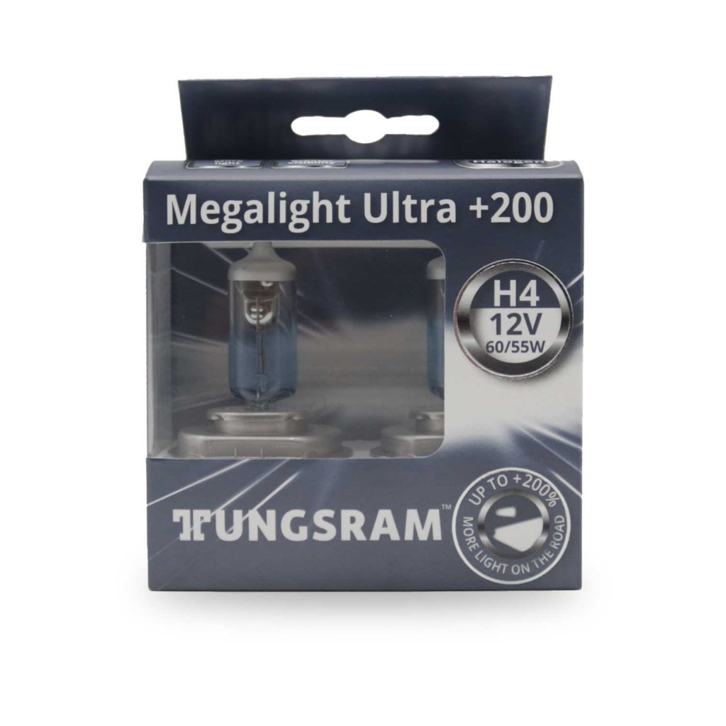 Lamp Halogen Kit H4 12V + 200% [Tungsram] (Made in  Hungary)