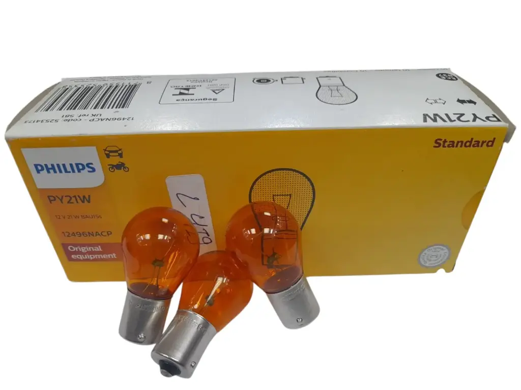 [L419] Lamp 1 Pole PY21W 12V 21W Amber [Philips] (Made in Poland) (PL12496NACP)