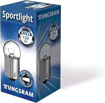 [L325] Lamp 1 Pole R5W 12V 5W 3800K + 50% [Tungsram] (Made in Hungary)
