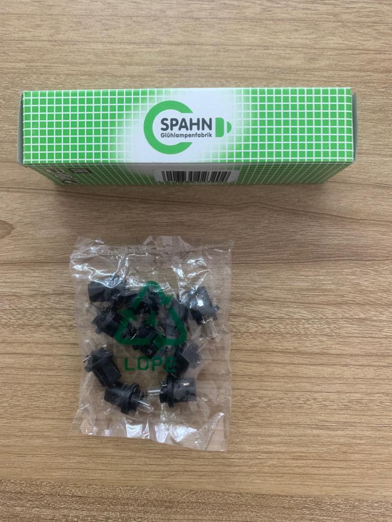 Lamp Safaya 12V 1.2W with Black Base [Spahn] (Made in Germany) (2320) 