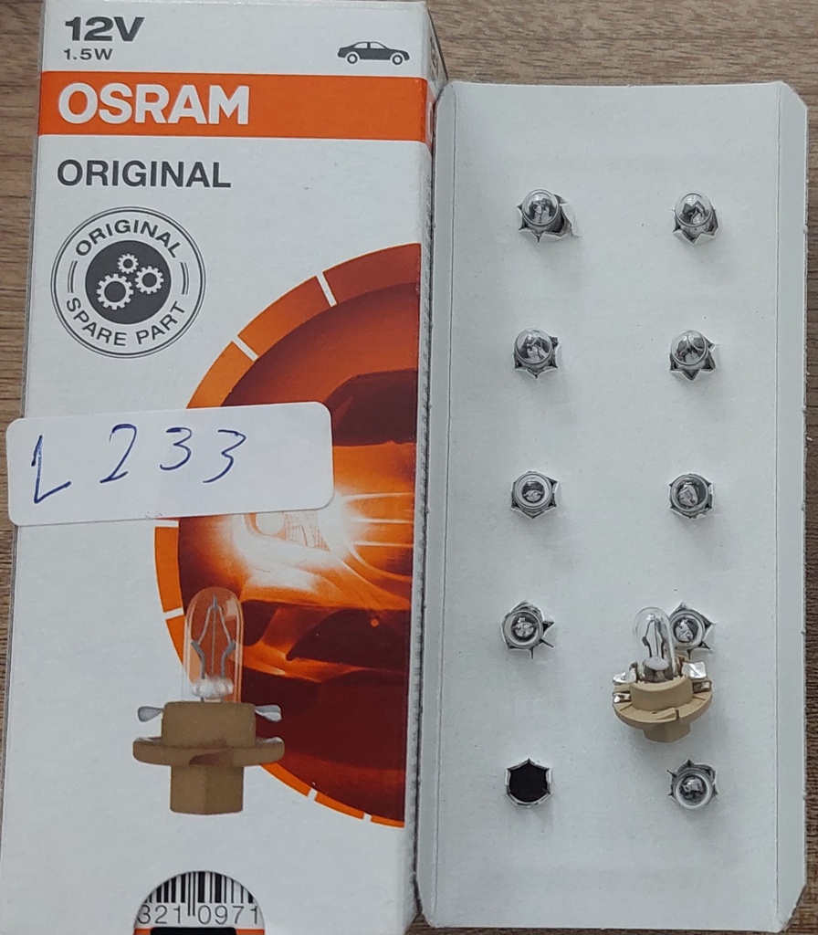 [L233] Lamp Safaya with Plastic base Beige for Verna 12 Volt 1.5 Watt [OSRAM](097125)