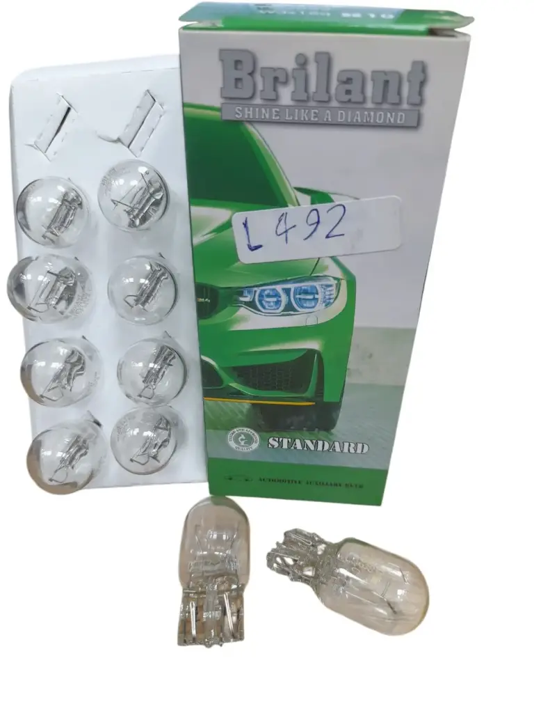 [L492] لمبه 2 شوكه W21/5W 12V 21/5W (Brilant) (صنع في الصين)