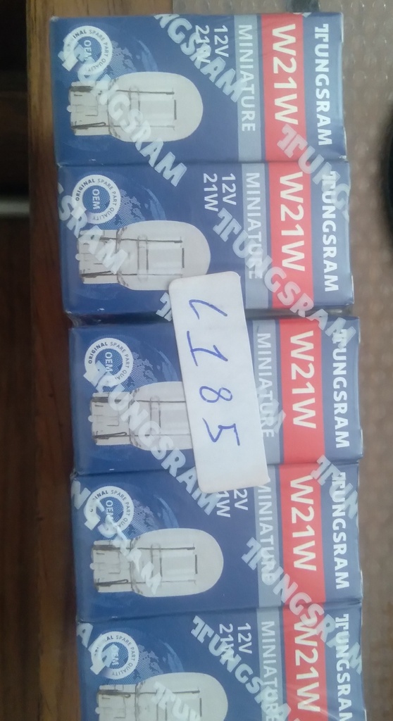 Lamp 1 Pole W21W 12V 21W [Tungsram] (Made in Japan) (7440 B1)