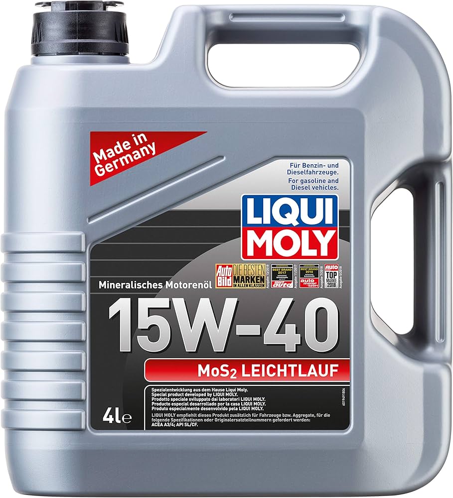 [O526] Liquimoly Engine Oil MOS2 Leichtlauf Super Motor Oil 15W-50 4 liters (Made in Germany) (2457)