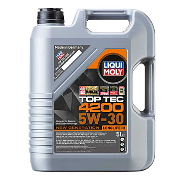Engine Oil (LIQUI MOLY) Top Tec 4200 5W-30 VW 5 lt (Made in Germany) (8973) 
