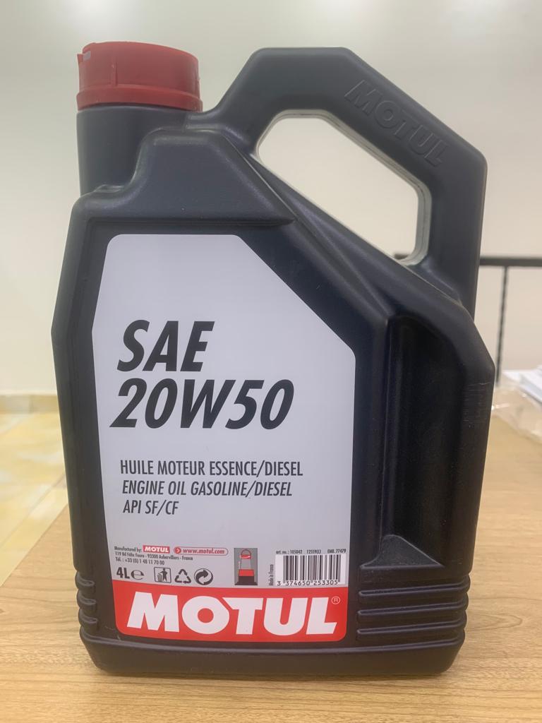 Motul Engine Oil SAE 20W-50 4lt SG 3000KM (Made in France)
