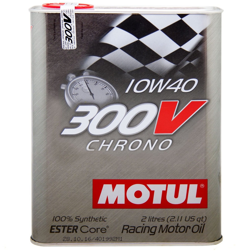 Motul Motorcycle Oil 300V 10W-40 Chrono 2 lt (Made in France) //