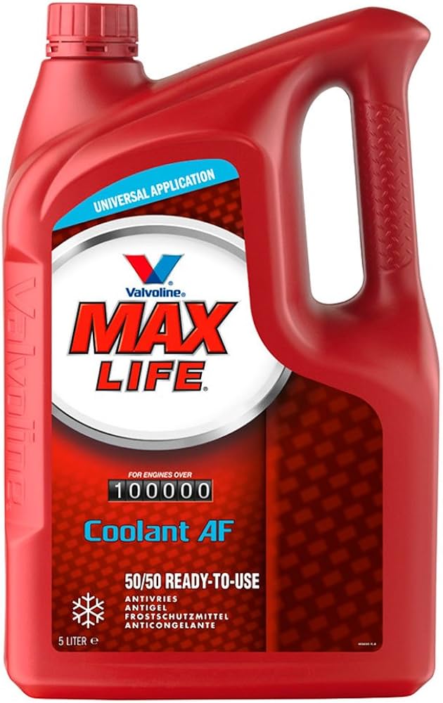 [O227] Valvoline Max Life coolant 50% 5 litres Red Colour-