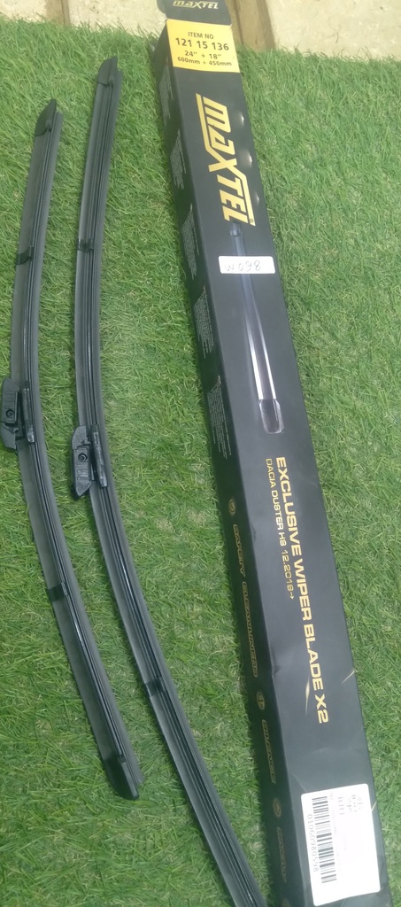 [W098] Wiper Blade Kit (Maxtel) 18"/24" (Renault Duster) ( Made in Turkey )(12115136)