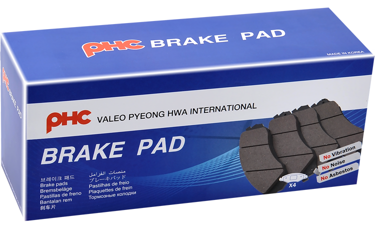 Brake Pads Set Front Toyota Corolla 2001 / BYD [PHC Valeo] ( Made in Korea) (BPE7021)