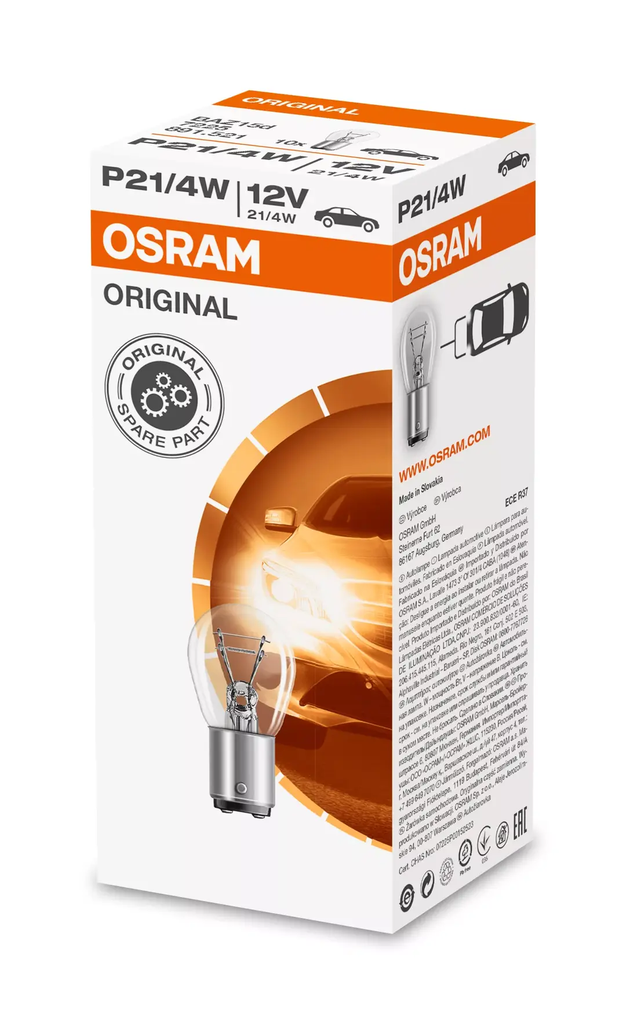 Lamp 2 Pole 12V displaced pins P21/4W [Osram]