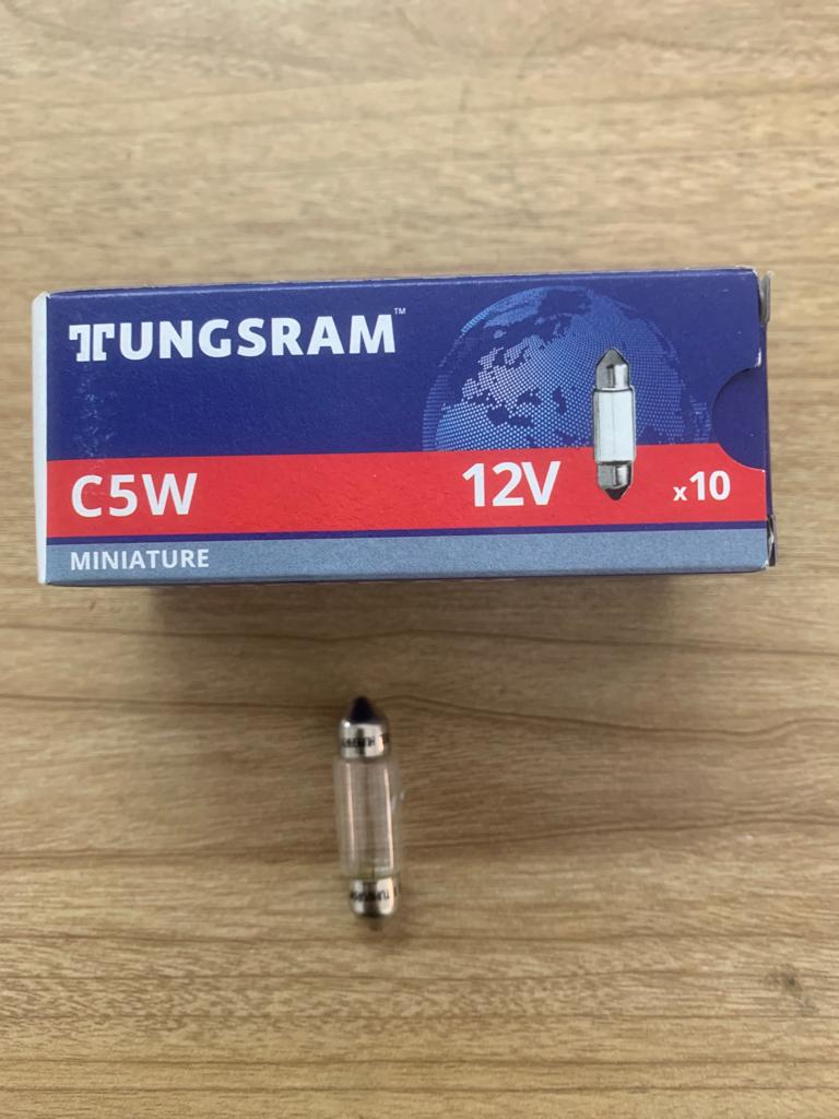 Lamp Balaha C5W 12V 5W [Tungsram] (Made in Hungary) (7546 B10) 