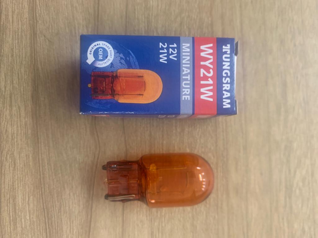 Lamp 1 Pole WY21W 12V 21W Amber [Tungsram] (Made in Hungary) (7440NA B1)