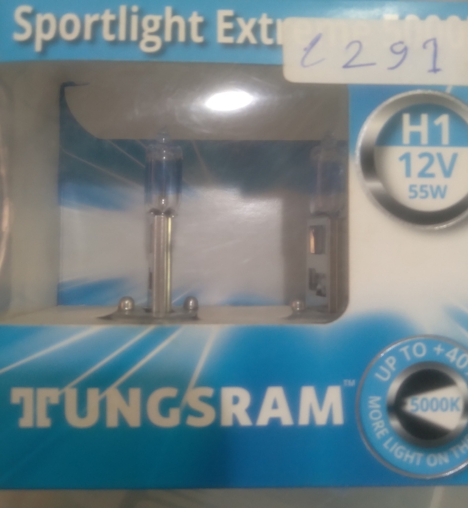 Lamp Halogen Kit Sportlight Extreme H1 12V 55W + 40%  5000K [Tungsram] (Made in Hungary) (50310SUP B2)