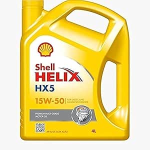 Shell Engine Oil 15W50 5000Km (Yellow) 4 lt //