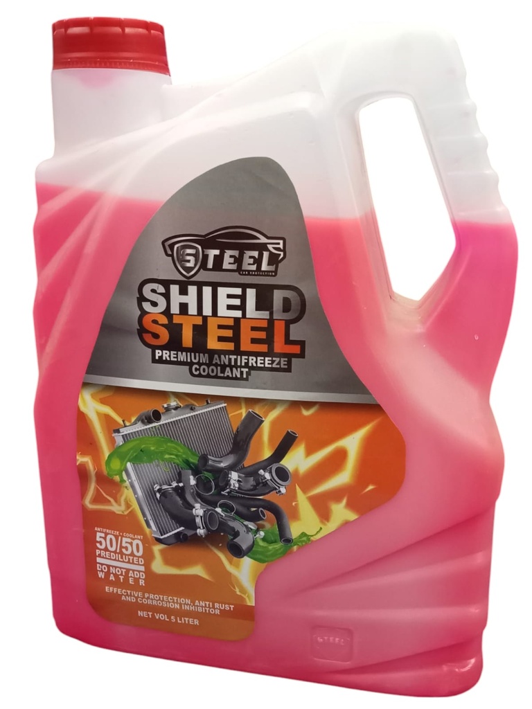 Coolant (Shield Steel) 50% Red 5 liter (Made in Egypt)