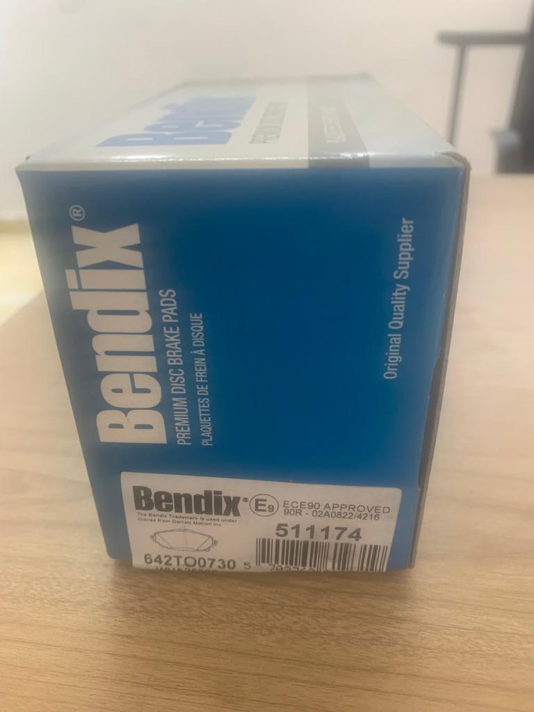 Brake Pads Set Front Toyota Corolla Tukey [Bendix] (Made in India) (511174)