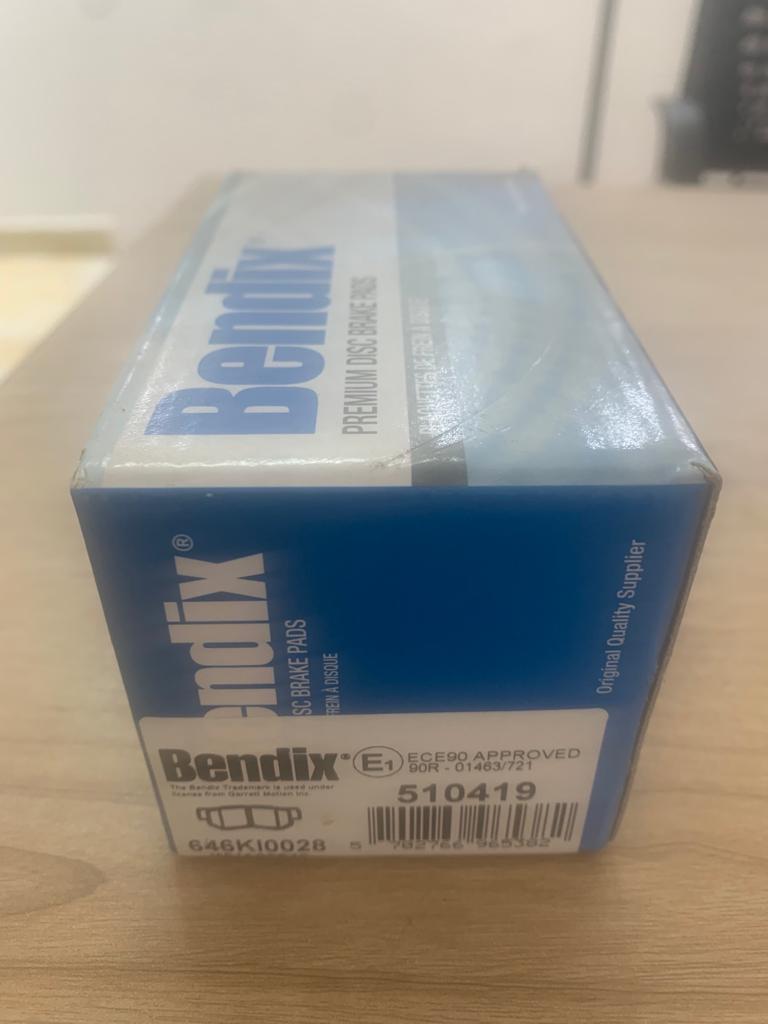 Brake Pads Set Rear Hyundai Tucson + Elantra 07/08 [Bendix] (Made in India) (510419)