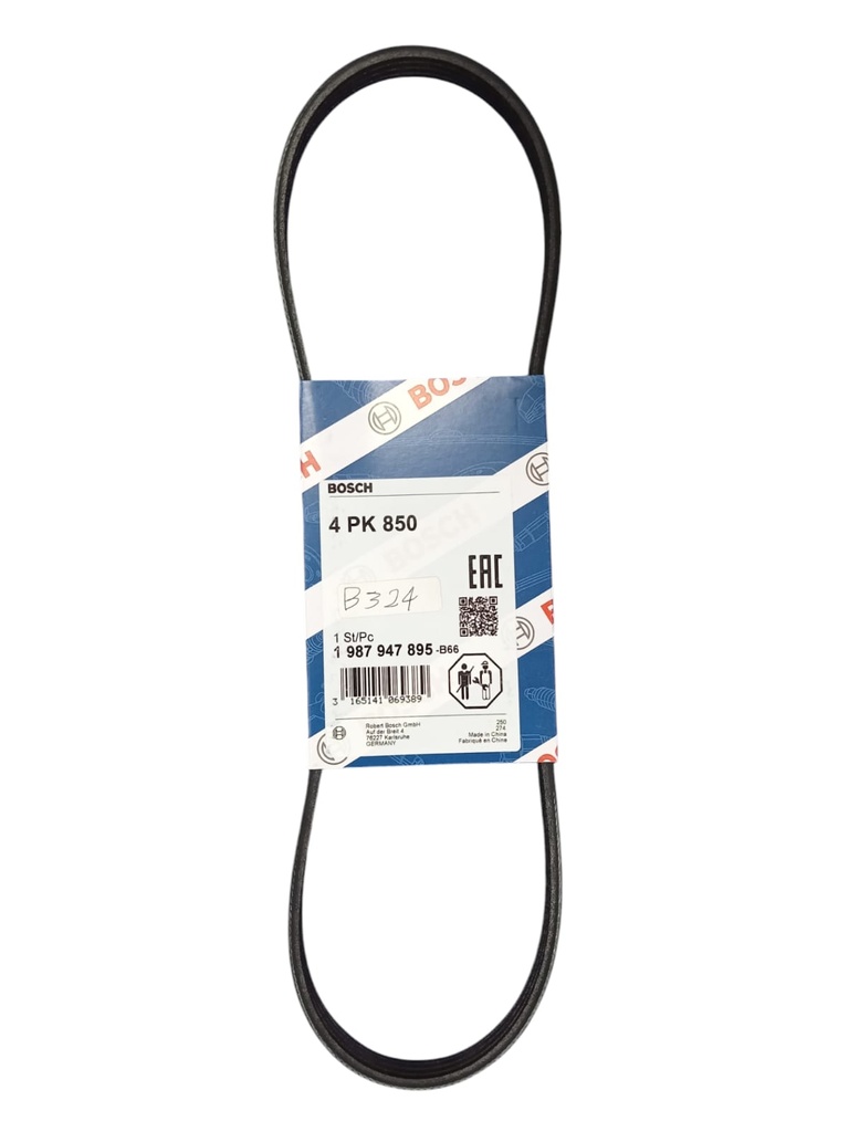 [B324] Belt 4PK850 Alternator Hyundai Verna [Bosch] (Made in China) (1987947895) 