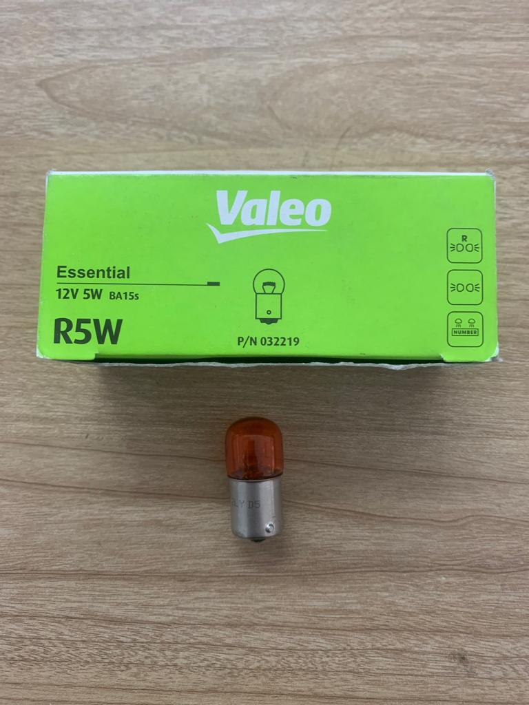 Lamp R5W Amber (Valeo) (Made in Thailand) (032219)