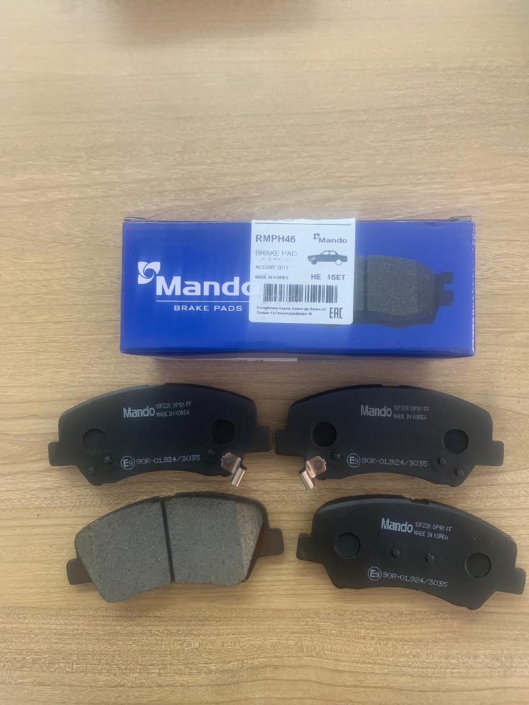 Brake Pads Set Front Hyundai Elantra MD +Accent RB [Mando] (Made in Korea) (RMPH46)