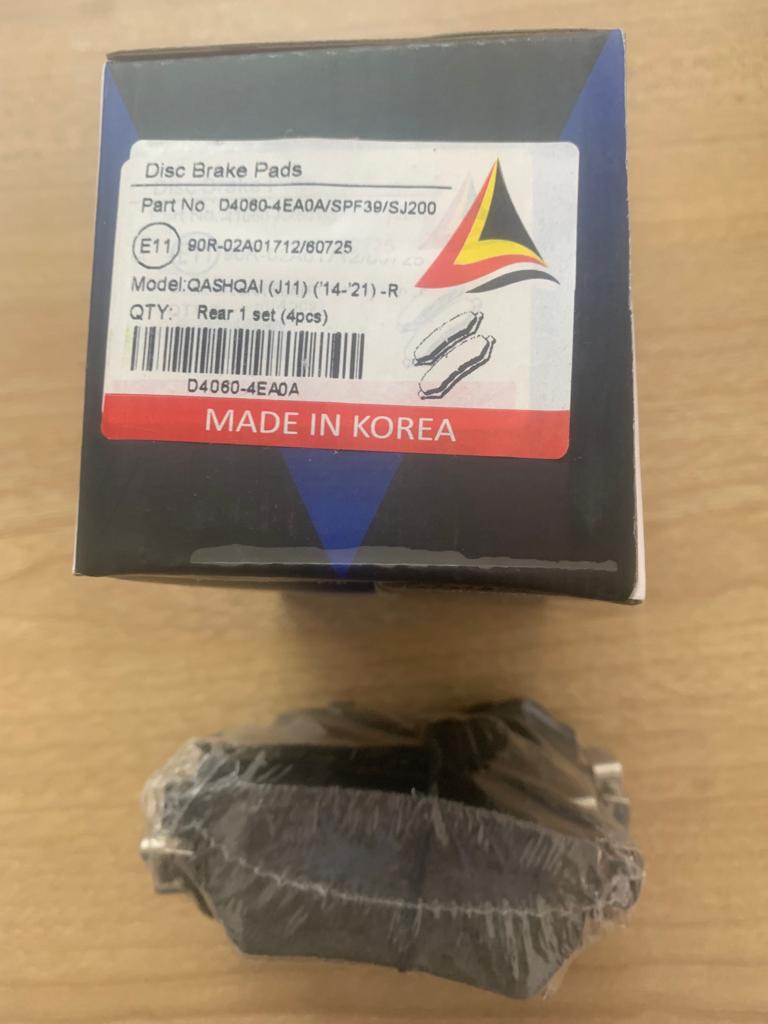 Brake Pads Set Rear Renault Kadjar [Summit] (Made in Korea) (D40604EA0A)