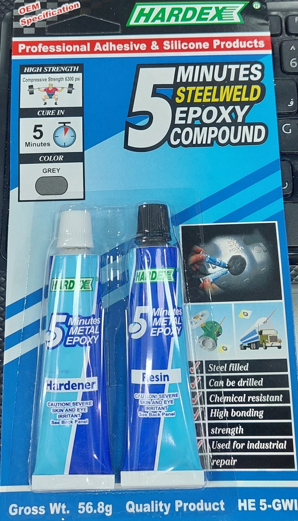 Adhesive two materials [hardex]  (made in malaysia)(he5-gwi)