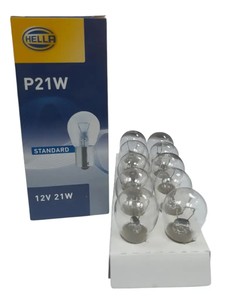 Lamp 1 pole P21W 12 volt 21 watt [hella] (made in China)