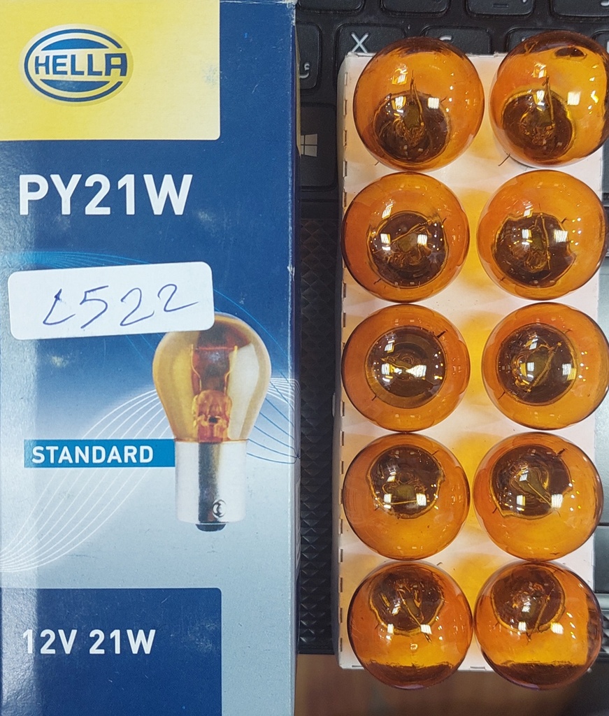 Lamp PY21W 12 Volt [Hella](made in China)(8GA006841121) 
