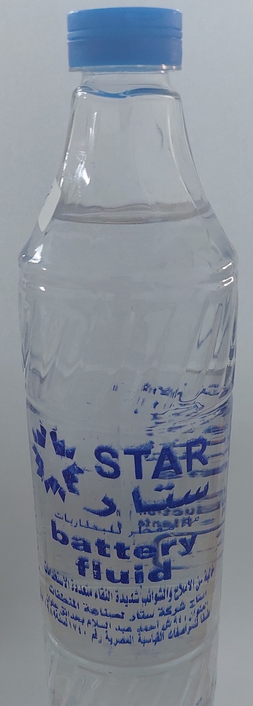 [O728] Water Distilled For Battery Fluid 750ml [Star](made in Egypt)