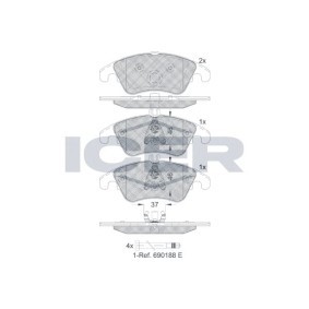 [P293] Brake Pads front W212 [Icer](made in Spain)(181865)