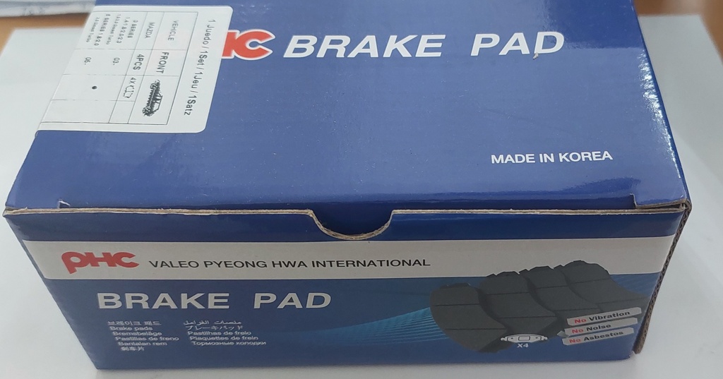 Brake Pads front Mazda 3 / Ford Focus 2 [PHC Valeo](made in Korea)
