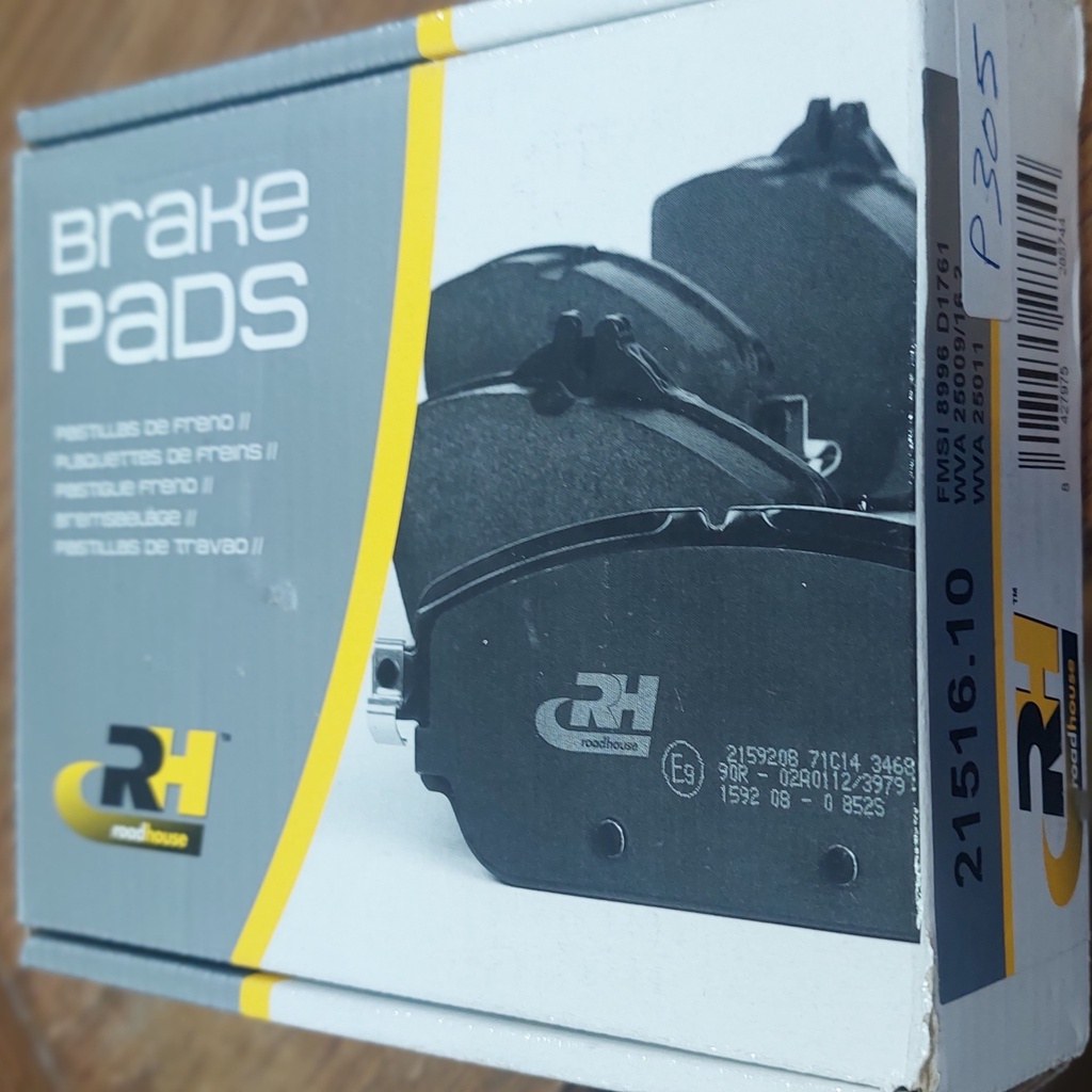 Brake Pads Set Rear Skoda Kodiaq 1.4 2018 [Roadhouse] ) (Made in Spain) (2151610)