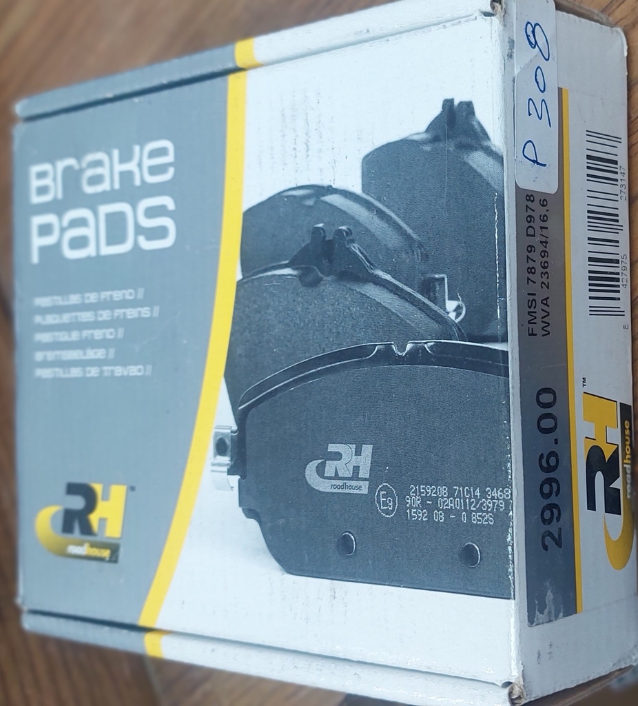 Brake Pads Set Rear Audi Q7 Quattro 3.0 2010 [Roadhouse] ) (Made in Spain) (299600)