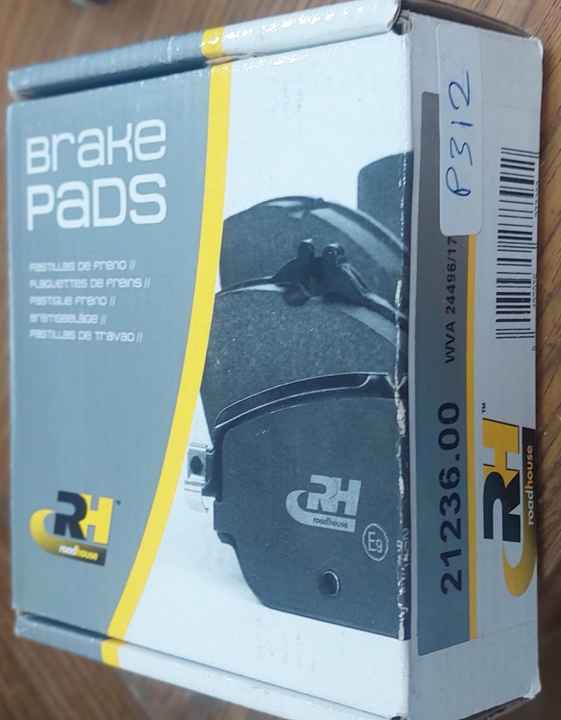 Brake Pads Rear Volvo S60II 1.6 2012 S60II T4 -S80II 2.0PEUGEOT 308CC 1.6 RANGE ROVER EVOQUE 2.0 4x4 [Roadhouse] )(Made in Spain)(123600) // 