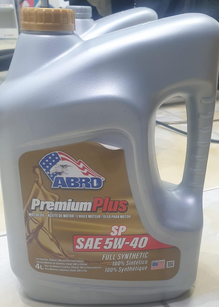Engine Oil Premium Plus SAE 5W-40 API SP Fully Synthetic 4 l [Abro] (Made in USA)