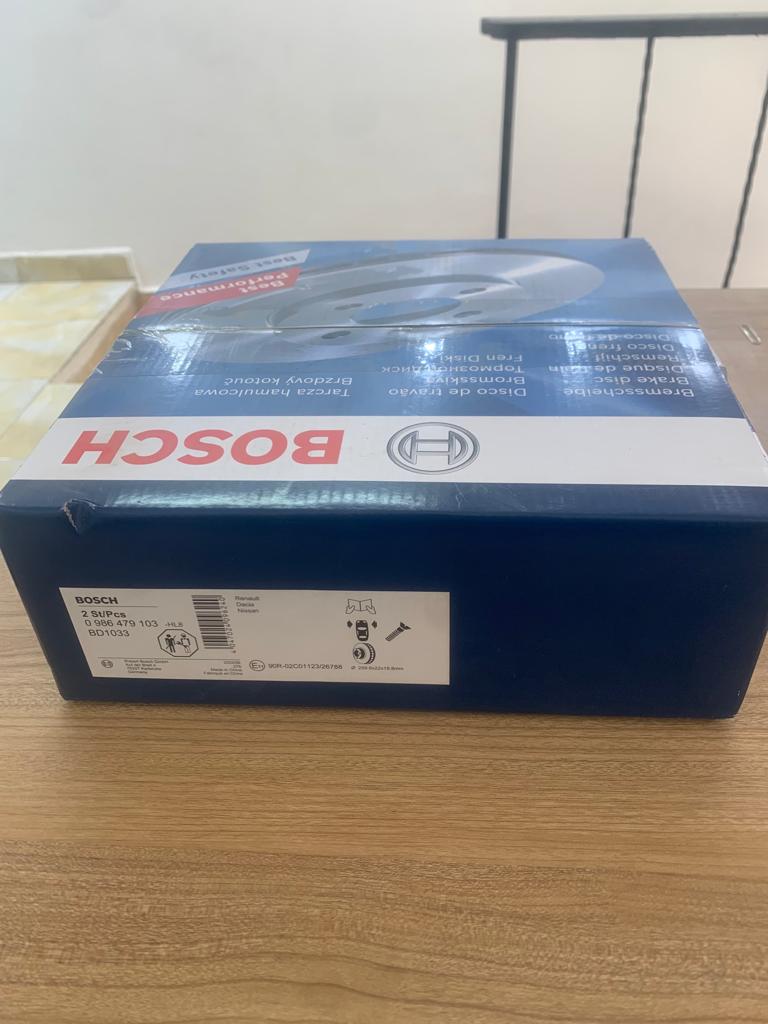 Brake Disc Front Renault Logan / Nissan Sunny N17 [Bosch] (Made in China) (0986479103) (BD1033)