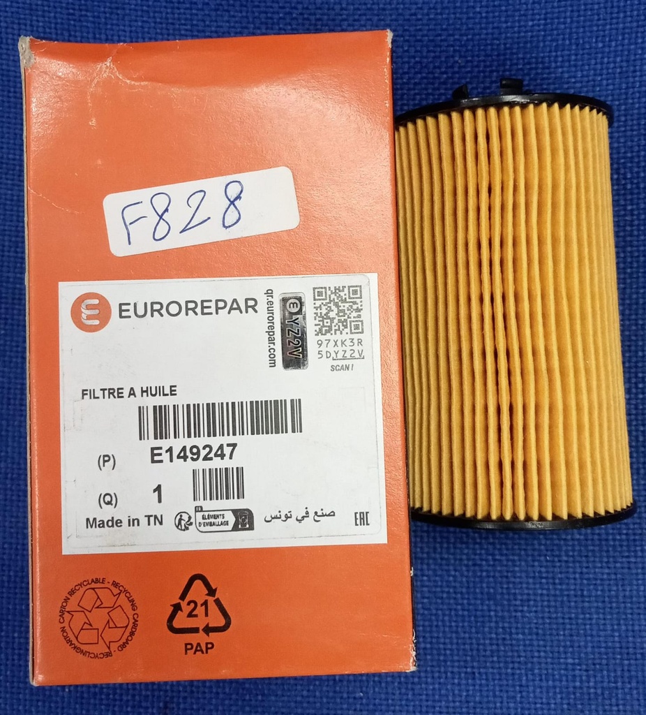 Oil Filter Element Astra J and Cruze [Eurorepar](E149247)(Made in Tunisie)