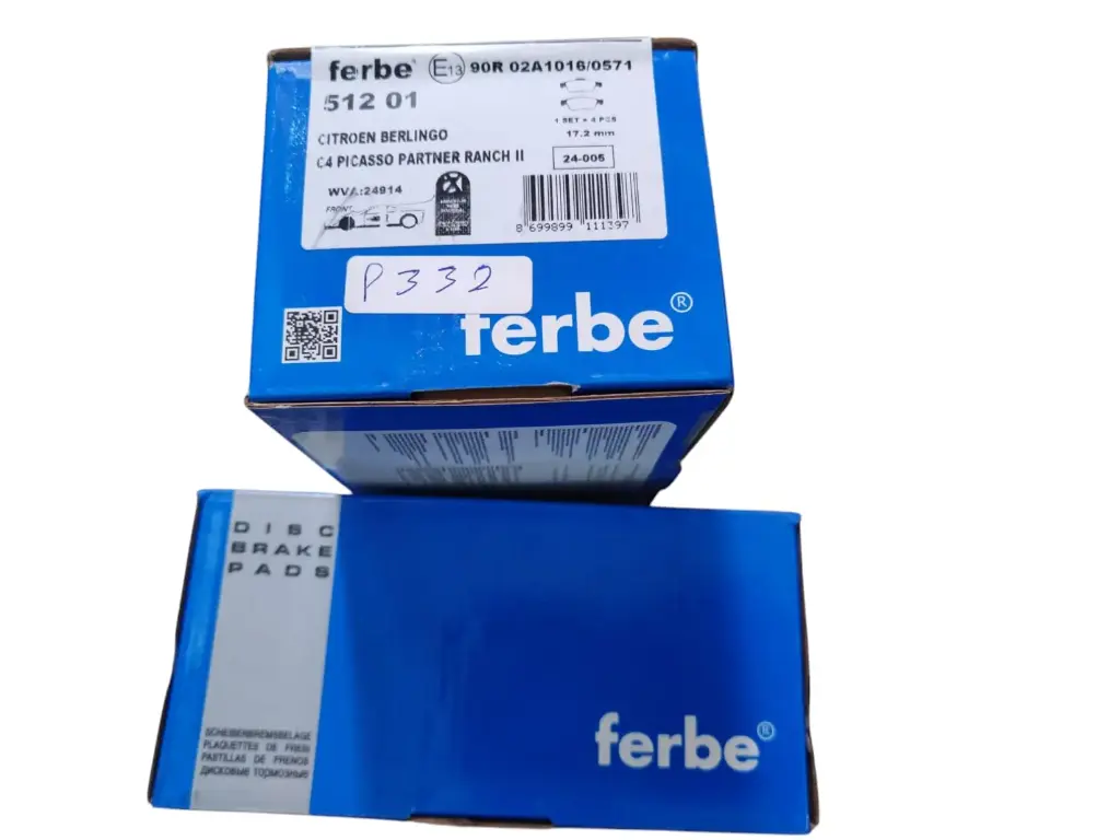 Brake pad front Renault Fluence 2012 [Ferbe](made in Turkey)(R51201)