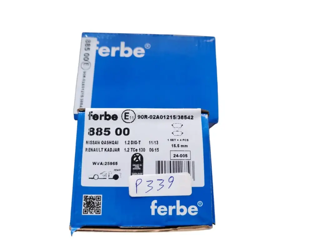 Brake pad Rear Renault Kadjar/Nissan New Qashqai [Ferbe](made in Turkey)(R88500)