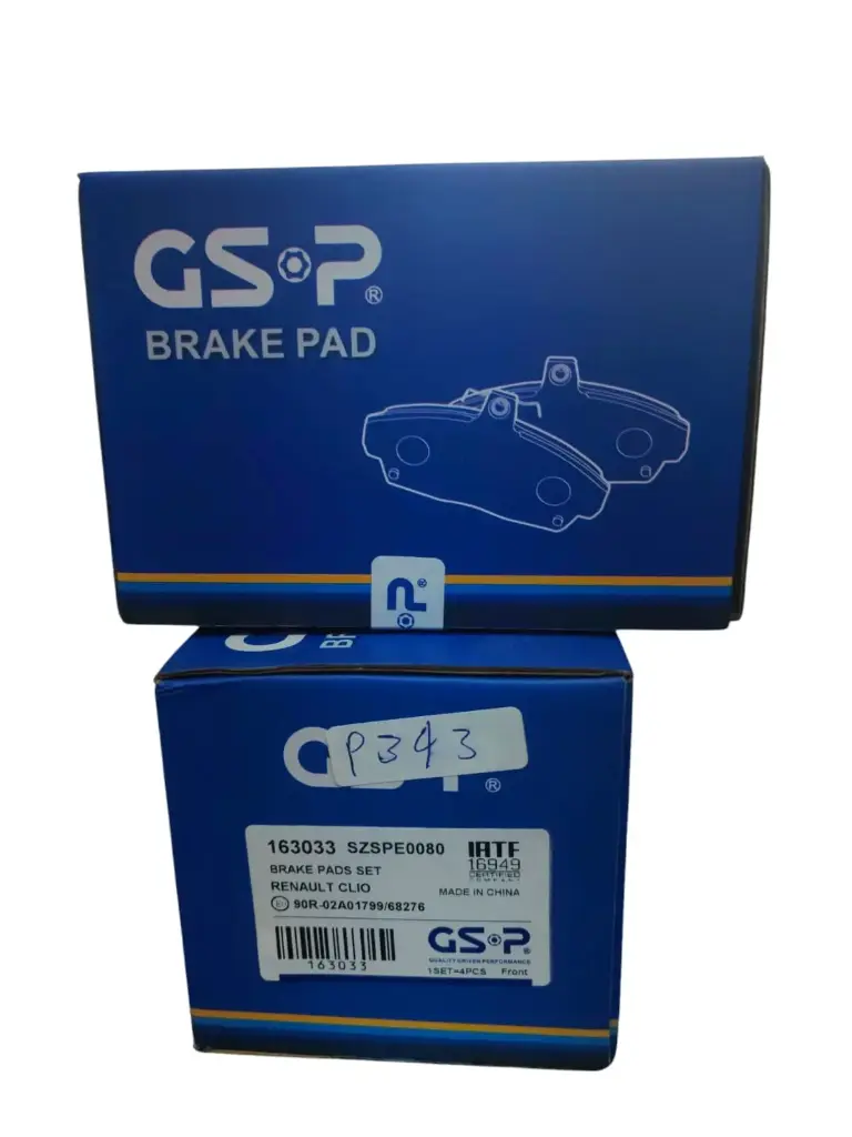 Brake Pads Set Front with spring Renault Logan 2007/2011 + Clio 1.2 [GSP] (Made in China) (163033)