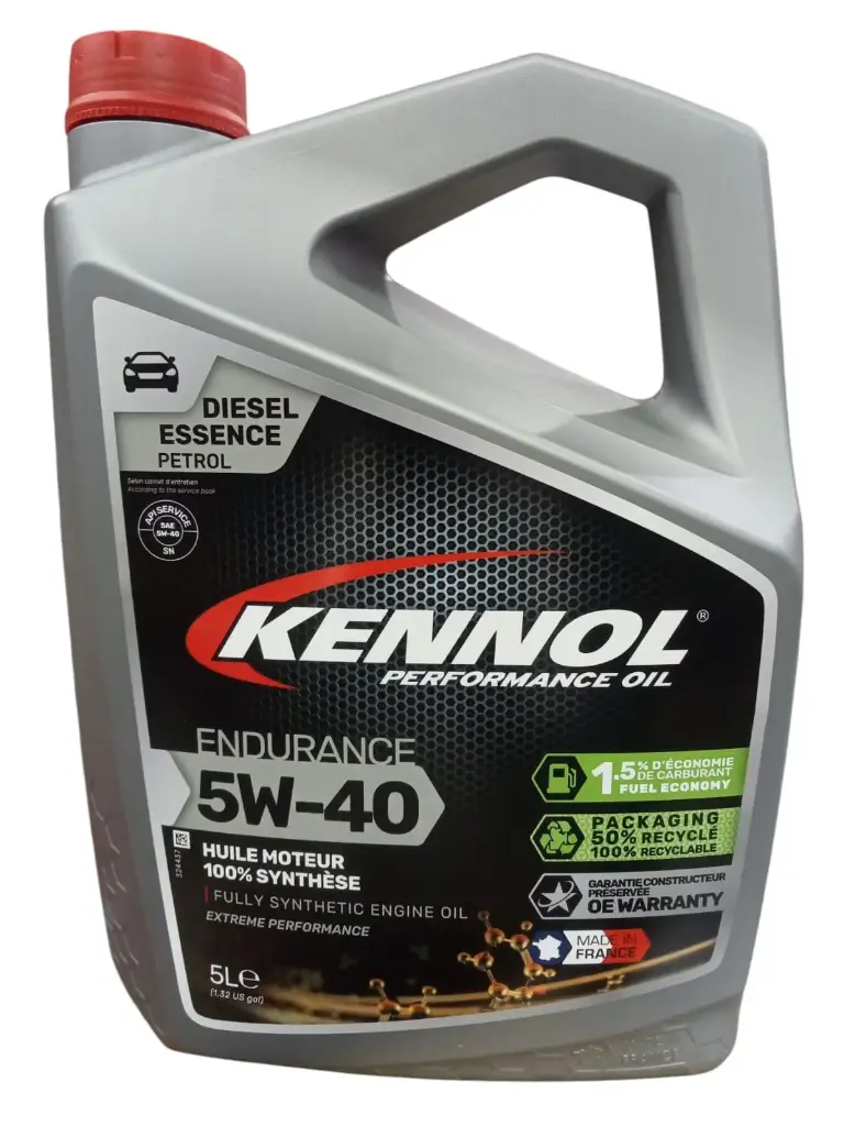 [O802] Kennol Engine Oil 5W40 5 l Fully Synthetic API SN/CF (made in France)