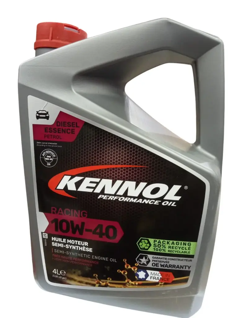 Kennol Engine Oil 10W40-4lt API SN/CF Semi Synthetic (made in France)