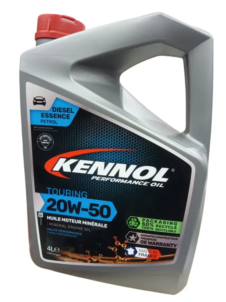 Kennol Engine Oil 20W-50-4 liters API SN/CF Mineral (made in France)