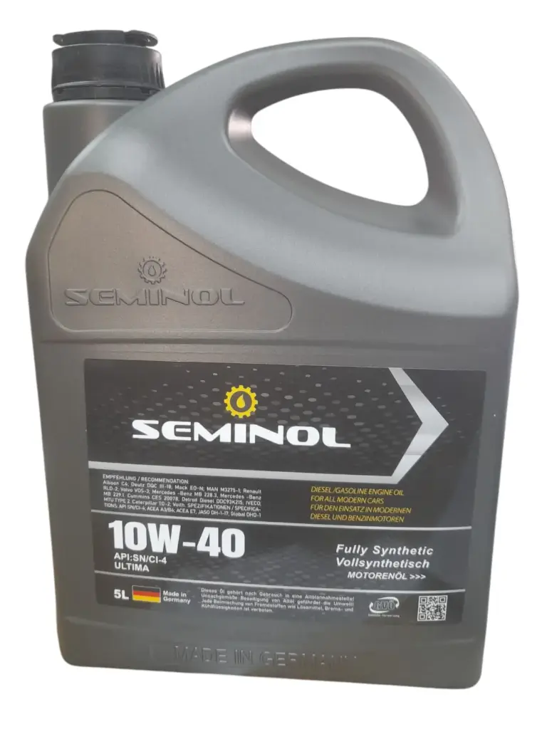 [O815] Engine Oil Fully Synthetic 10W-40 API SN 5 lt [Seminol](made in Germany)